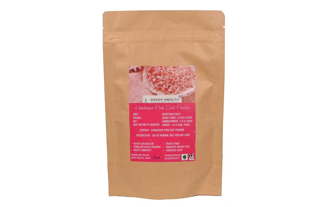 Green Wealth Himalayan Pink Salt Powder   Pack  900 grams